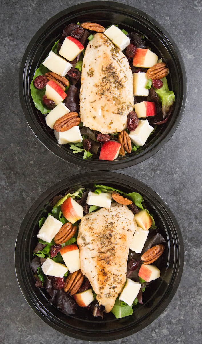 Fall Chicken Apple Brie Salad Lunch Meal Prep