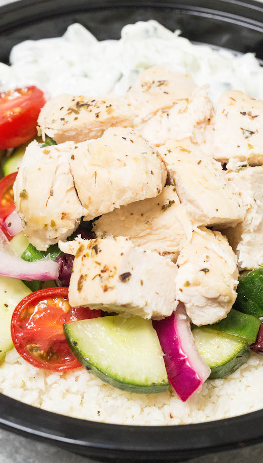 Clean Eating Greek Chicken Meal Prep Bowls!