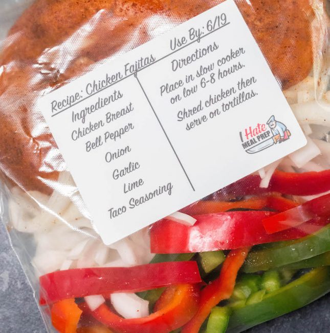 Freezer Chicken Fajitas Recipe