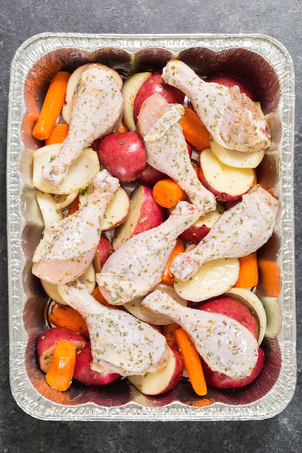 Italian Herb Roasted Chicken & Potatoes Freezer Meal