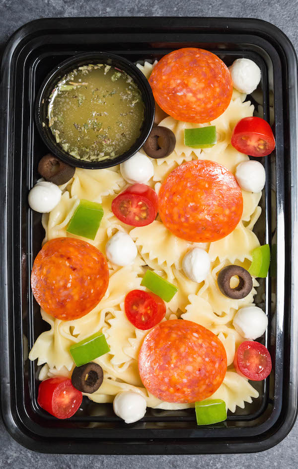 Pizza Pasta Salad Meal Prep