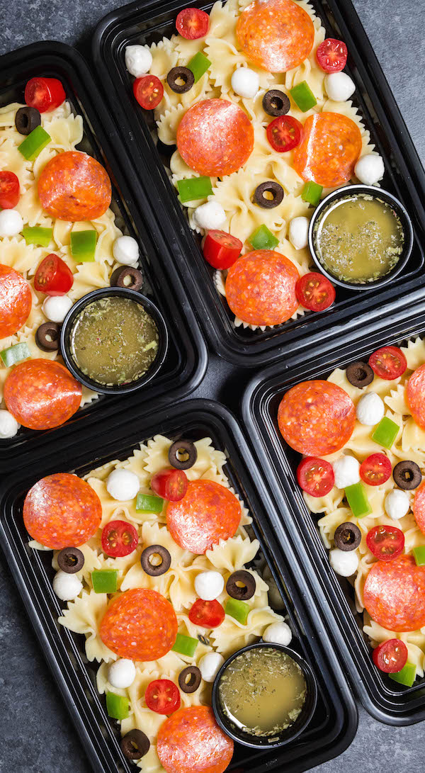 Pizza Pasta Salad Meal Prep Recipe