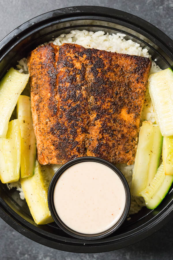 Blackened Salmon Meal Prep Bowl Recipe