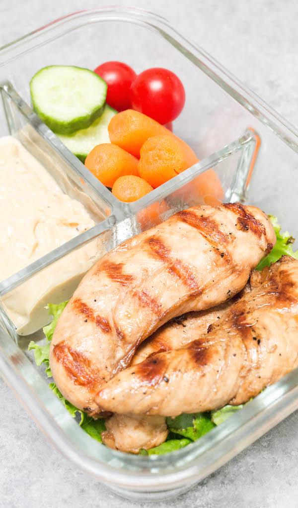 Chicken Tenders Hummus & Veggies Meal Prep Box