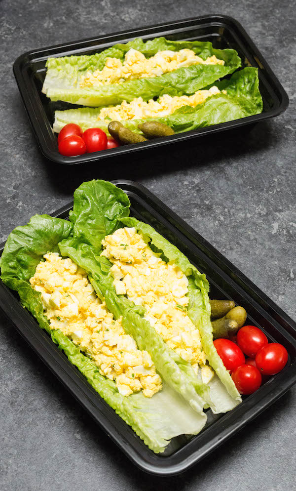 Egg-Vegetable Salad Wraps