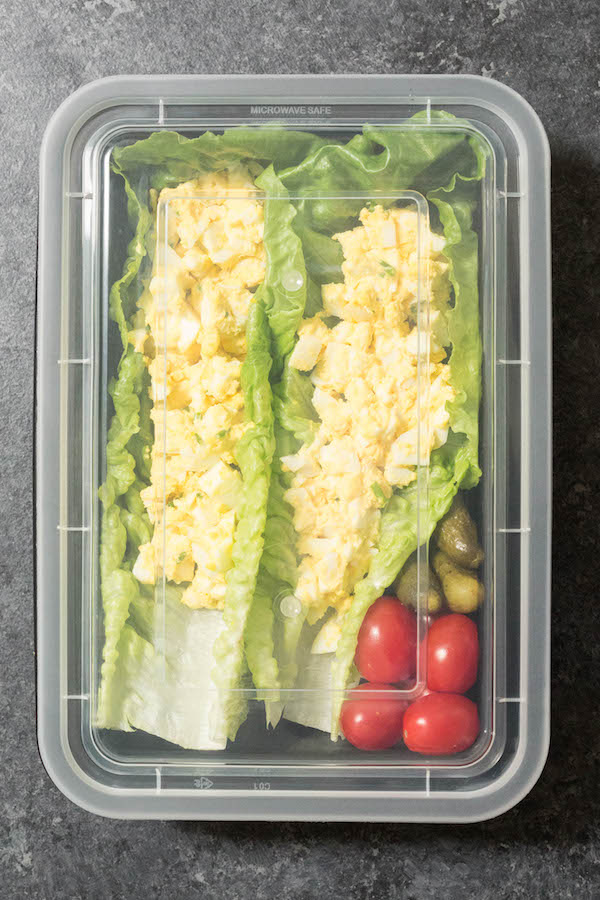 Low Carb Egg Salad Wrap Meal Prep Lunch