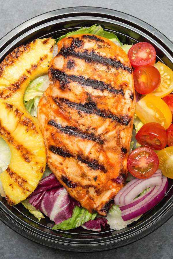 Meal Prep Grilled Lime Chicken and Avocado Salad - Pretty