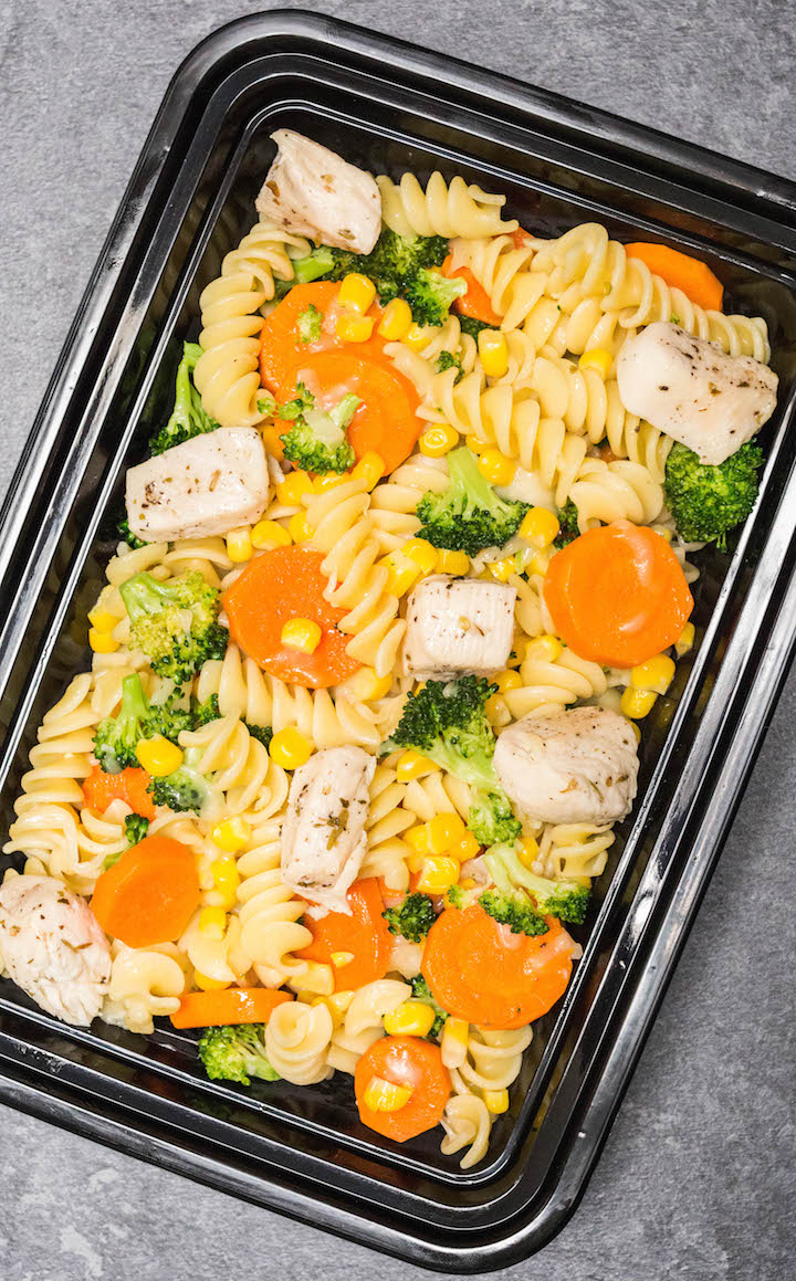 Chicken Veggies Pasta Meal Prep