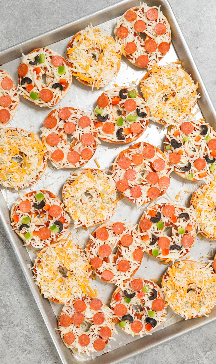 Homemade Pizza Bagel Bites (Freezer Meal Prep)