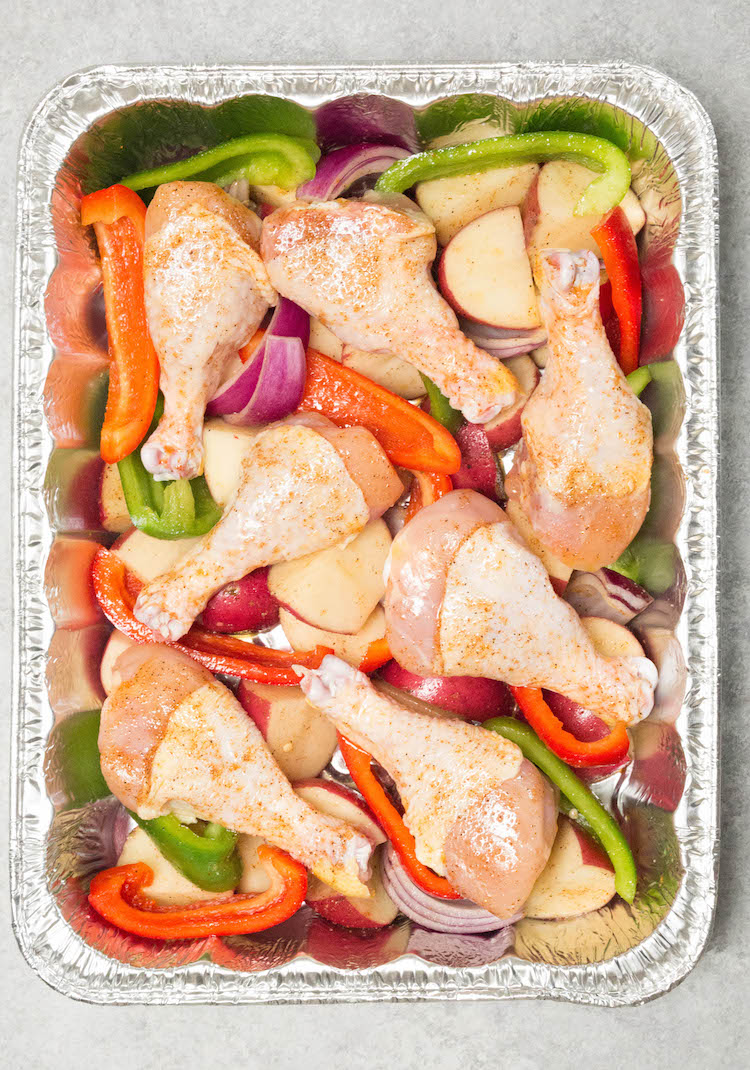 Cajun Chicken Bell Peppers, Onions, & Potatoes Freezer Meal Prep