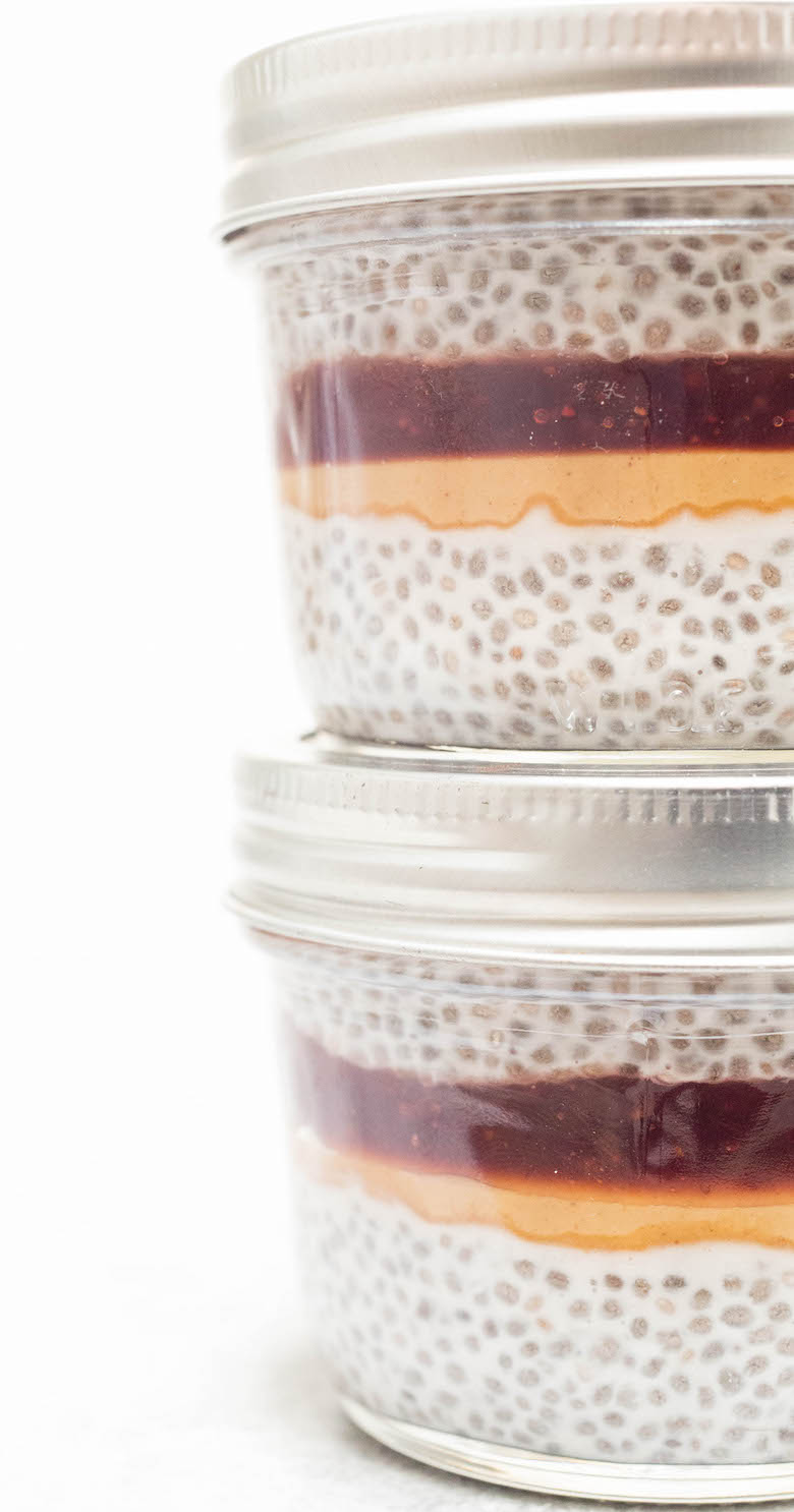 Peanut Butter & Jelly Chia Pudding