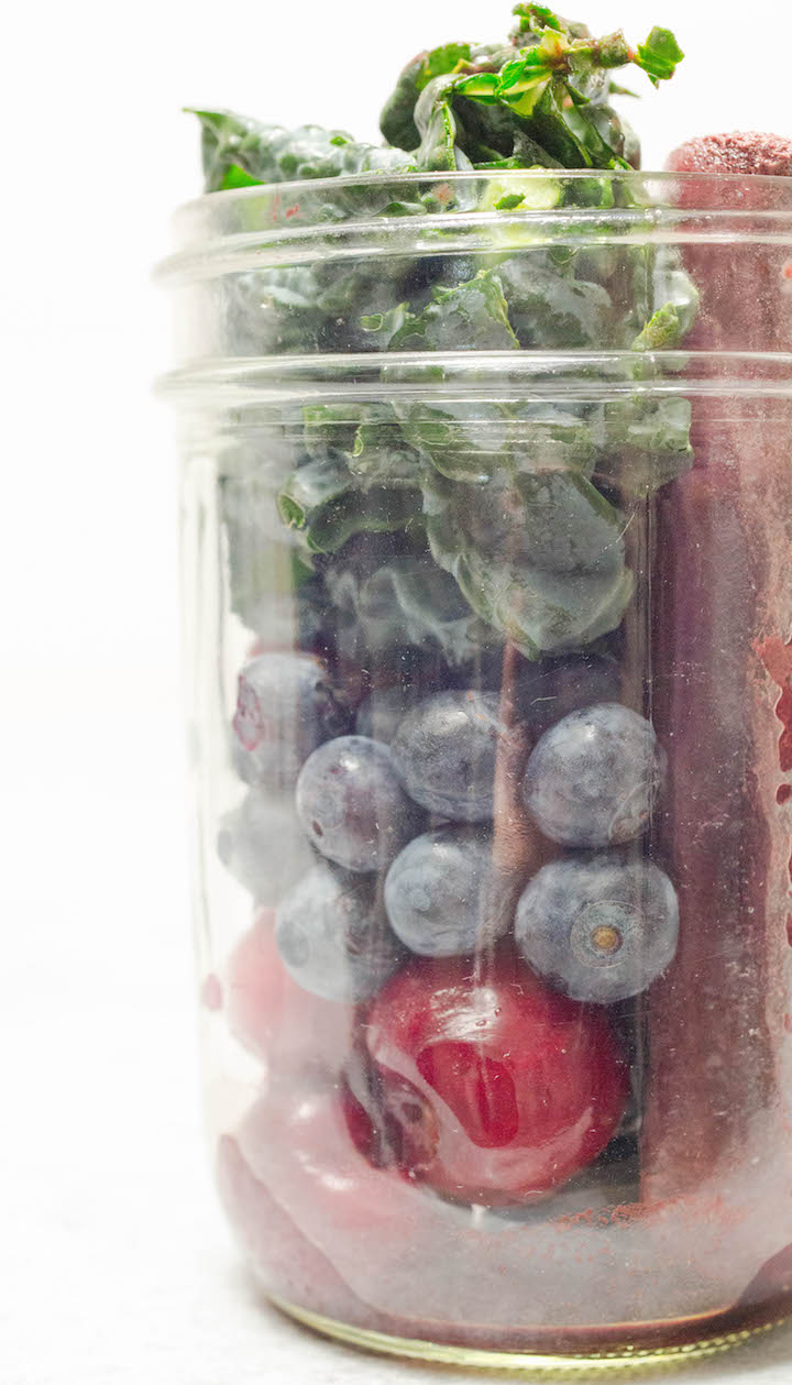 Acai Cherry Kale Freezer Smoothie Packs